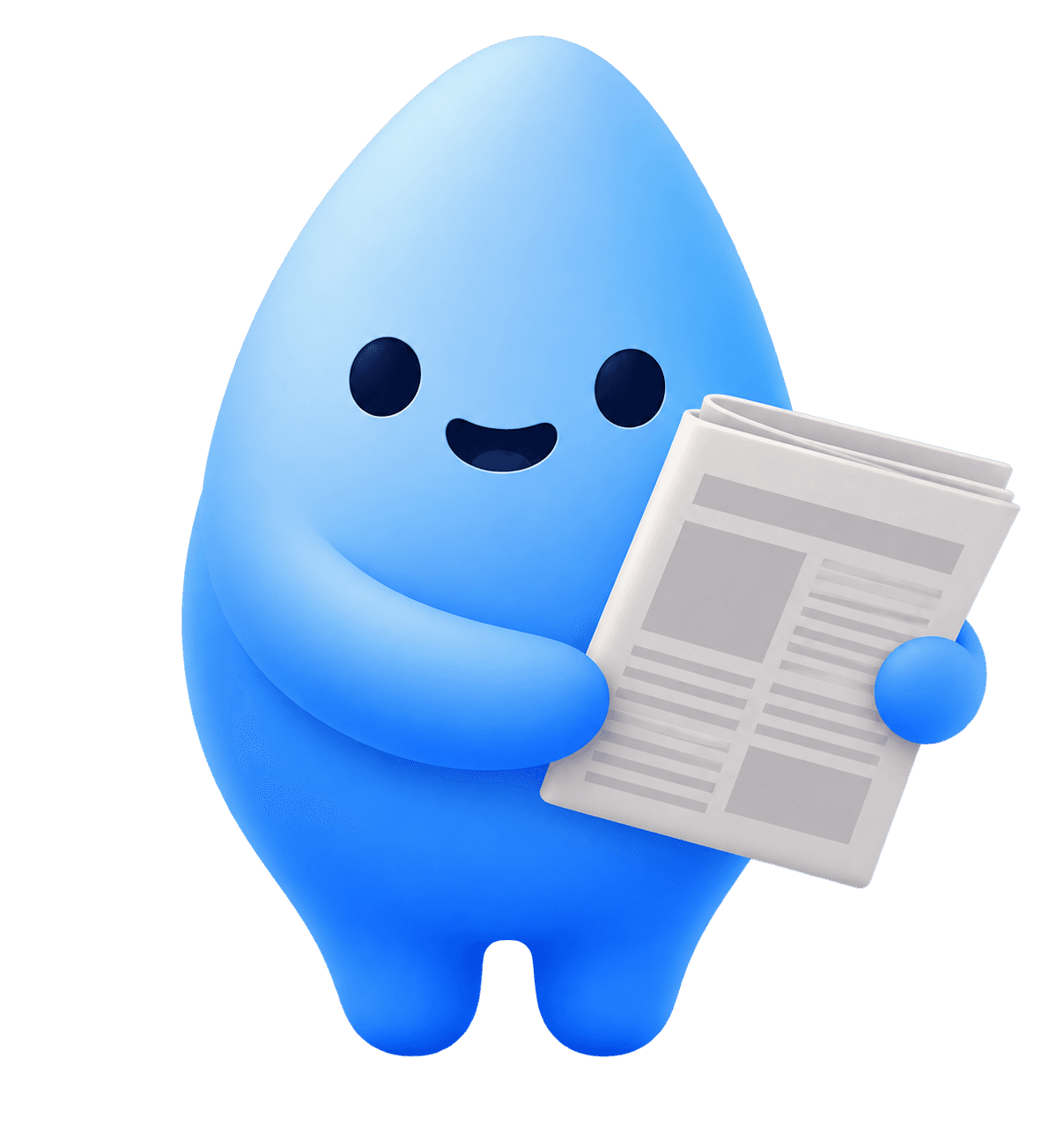 blu leyendo el diario